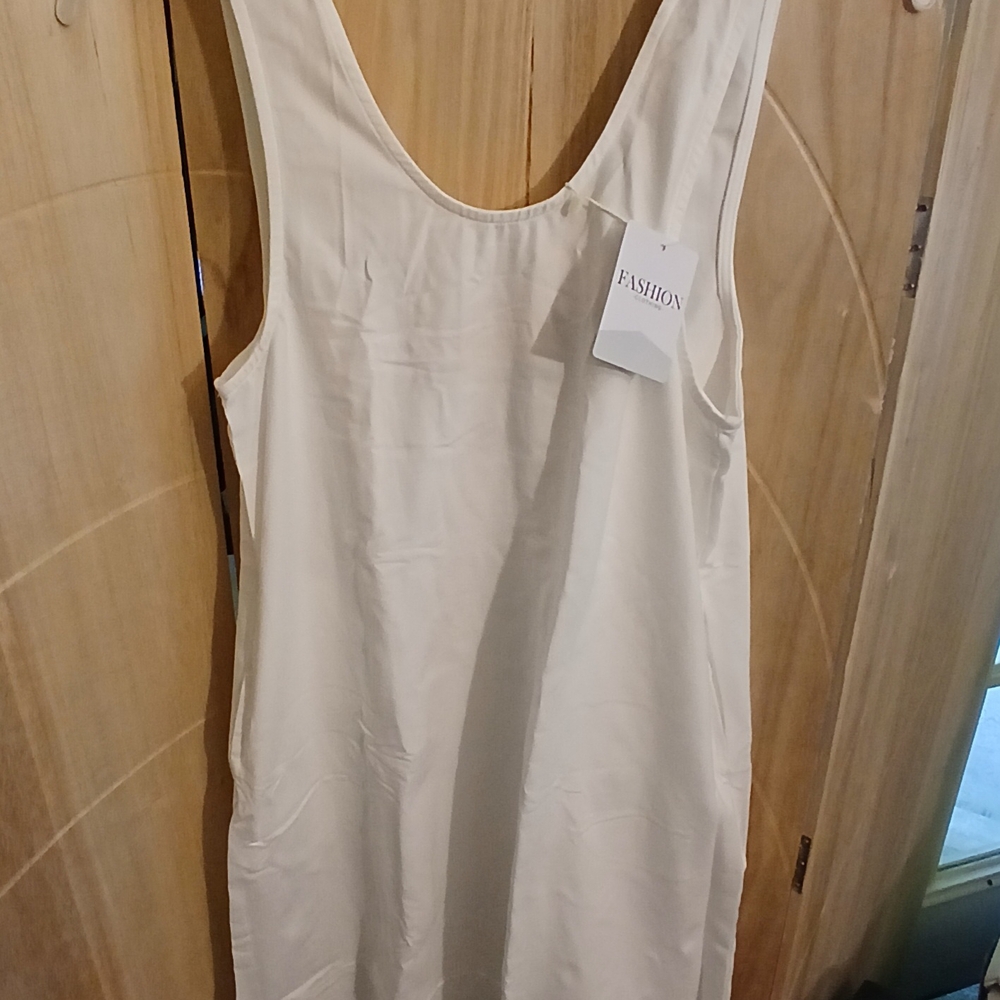 Cream Maxi Dress Short Sleeve